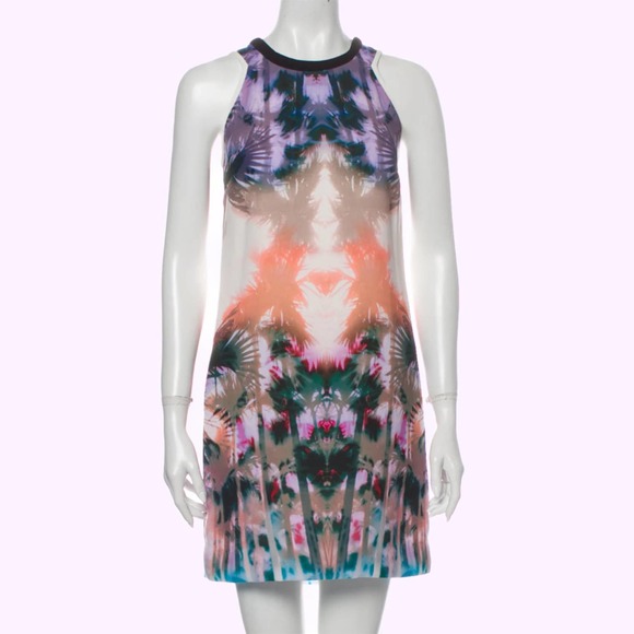 SANDRO Multicolor Printed Mini Dress - Picture 1 of 7